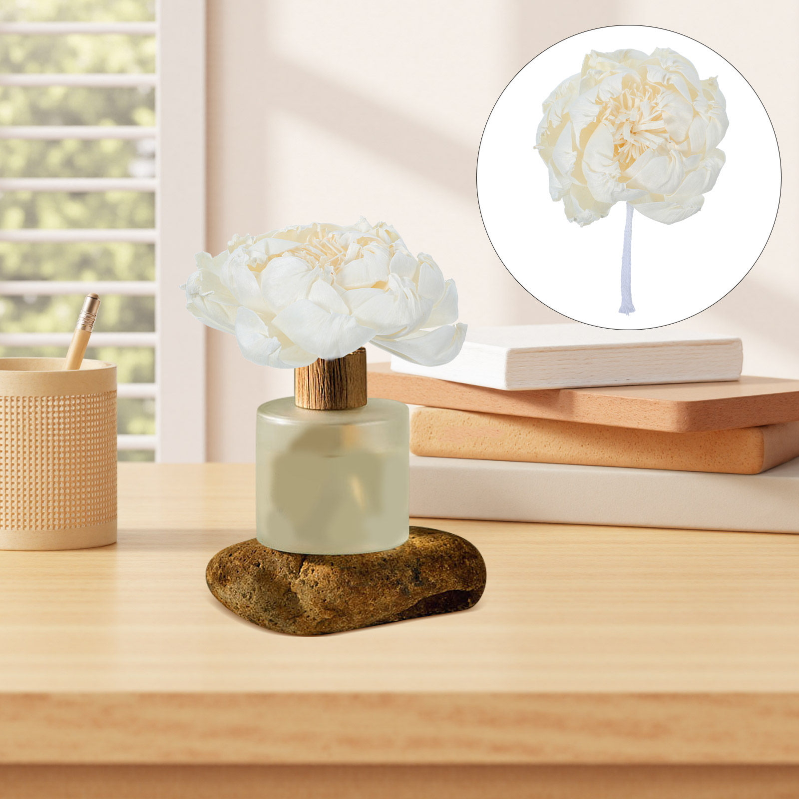 Home Decor Essentials - Peony Head Fragrance Diffuser 12Cm Faux