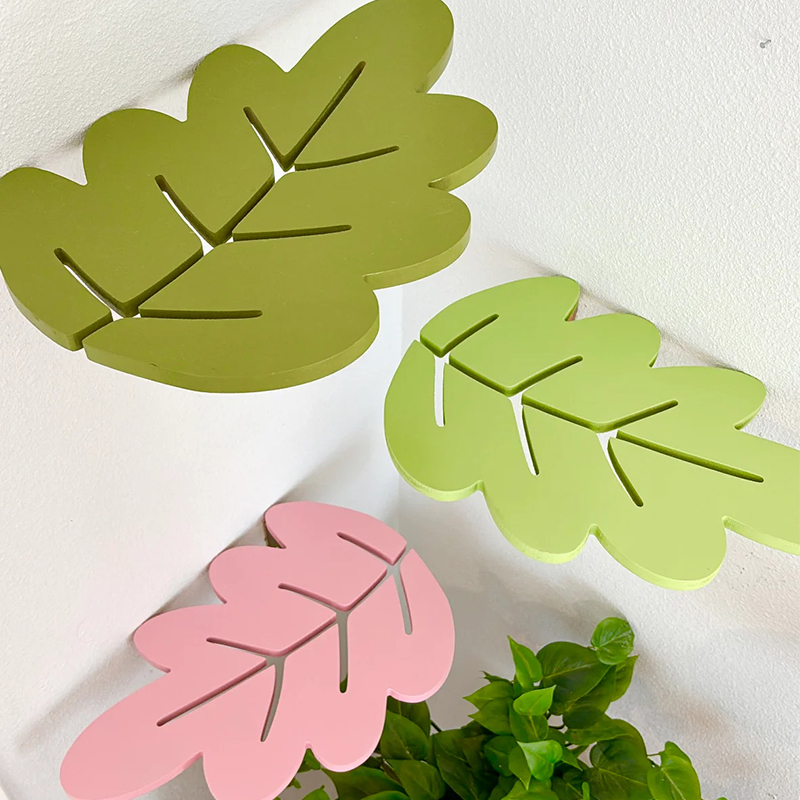 Floating Shelves - 1PCS Wooden Shelf Foliage Colorful Floating