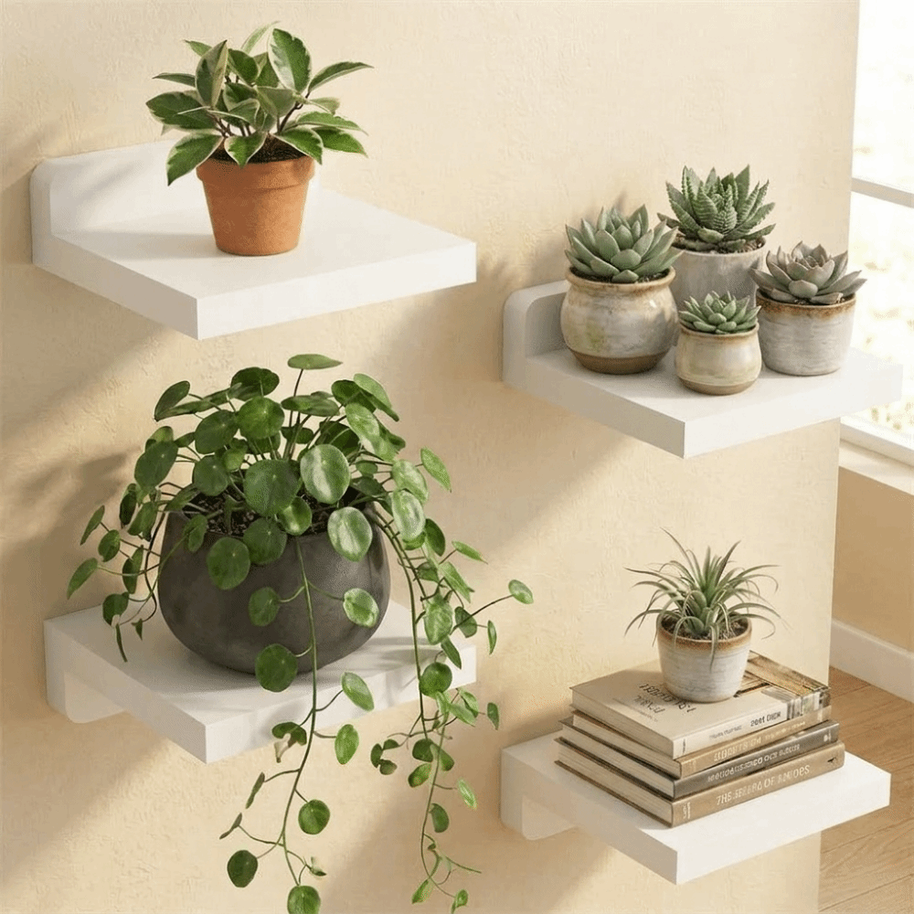 4PCS Wood Small Floating Shelv - đánh giá và giá Floating Shelves