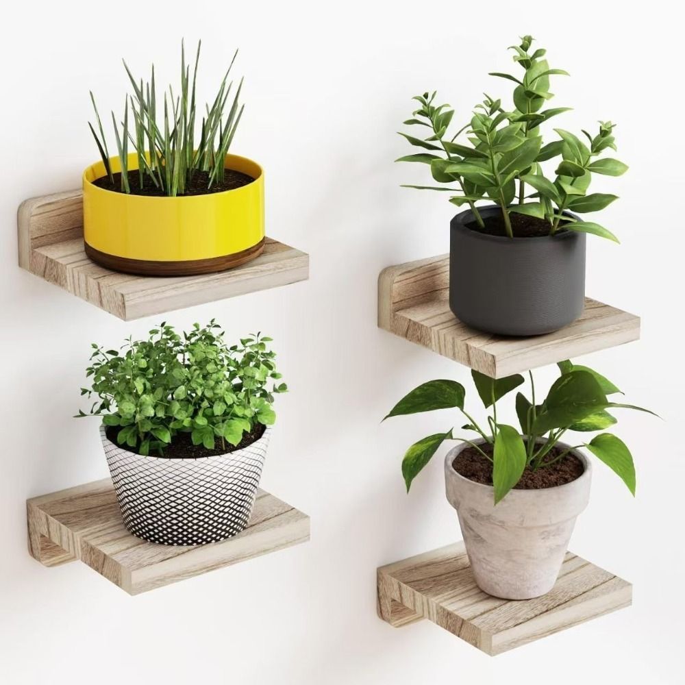 4PCS Wood Small Floating Shelv - đánh giá và giá Floating Shelves