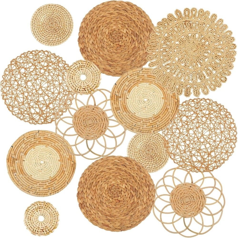 Boho Straw Woven Tray Wall Dec - đánh giá và giá Woven Wall Basket