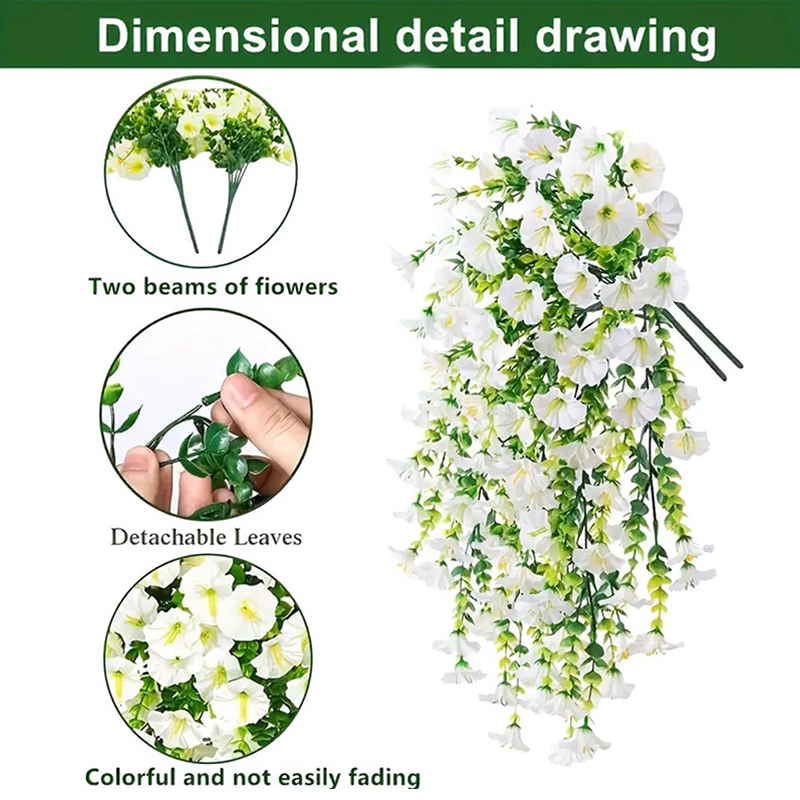 1PC Artificial Morning Glory W - đánh giá và giá Home Decor Rattan