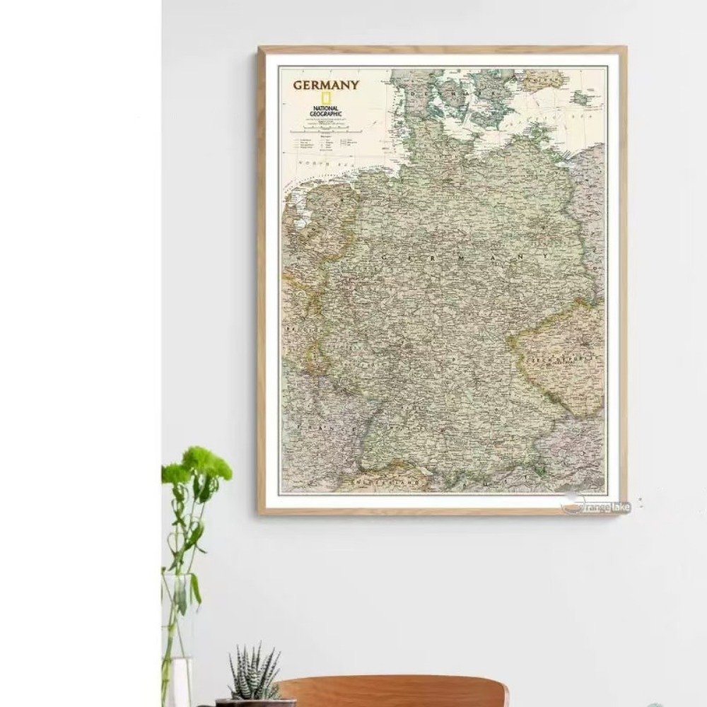 Large Germany Map Wall Art Pos - đánh giá và giá Germany Home Decor