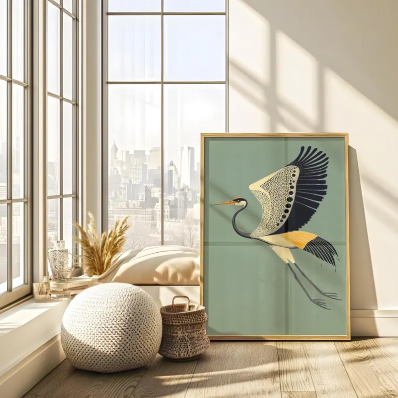 Vintage Japandi Nature Bird Po - đánh giá và giá Home Decor Japandi Style