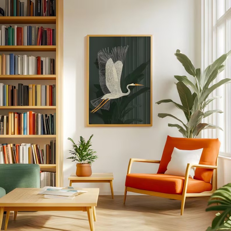 Vintage Japandi Nature Bird Po - đánh giá và giá Home Decor Japandi Style