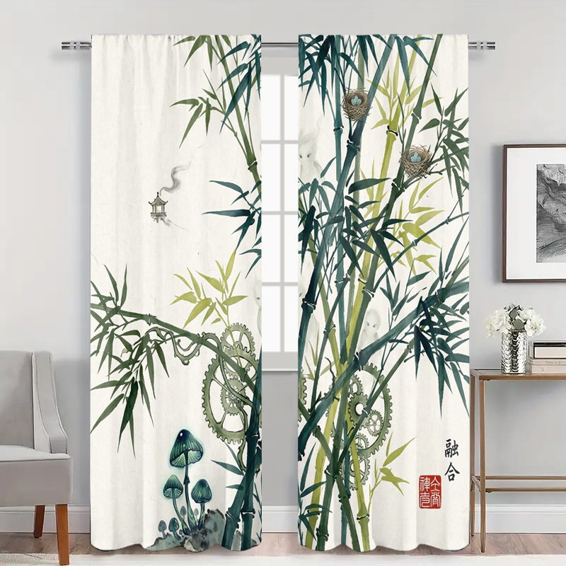 Decorative Bamboo Pattern Curt - đánh giá và giá Home Decor Japandi Style