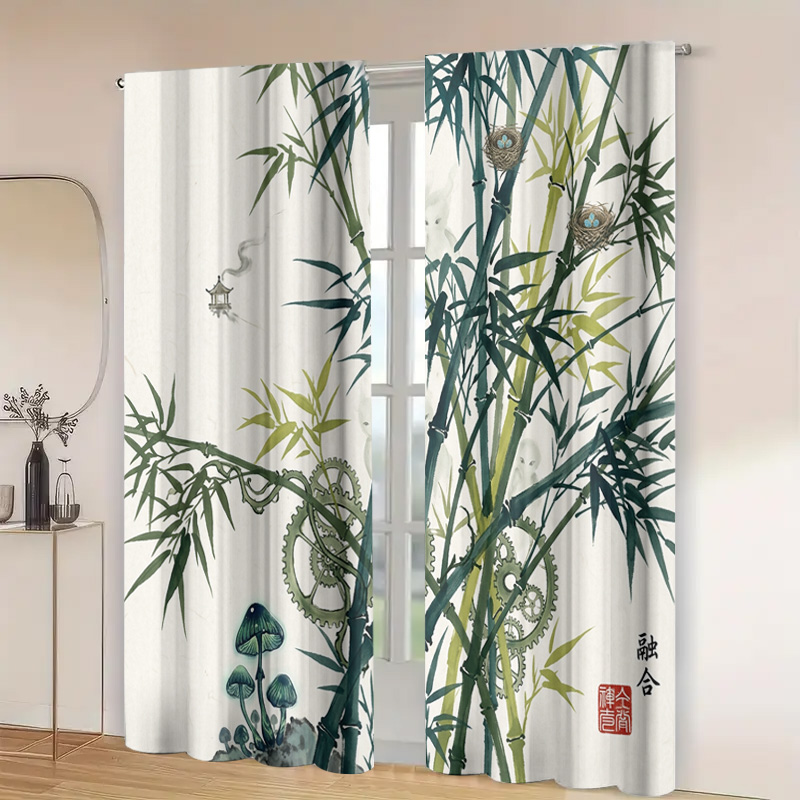 Decorative Bamboo Pattern Curt - đánh giá và giá Home Decor Japandi Style