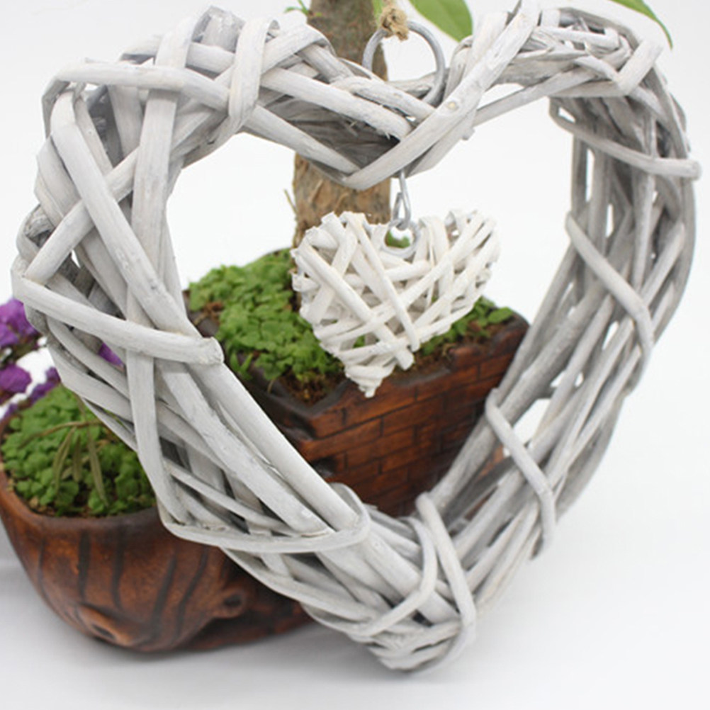 Beige Rustic Wicker Heart Deco - đánh giá và giá Home Decor Rattan