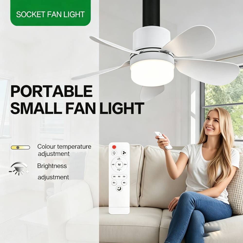 Socket Fan Light with Remote,  - đánh giá và giá Home Decor Lamp