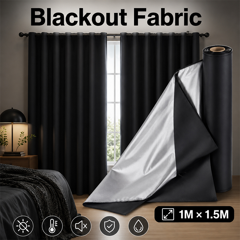 1m Black Silver Coated Blackou - đánh giá và giá Blackout Curtains