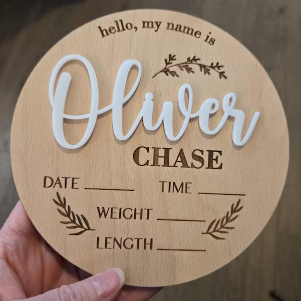 1Pc Custom Baby Announcement S - đánh giá và giá Home Decor Names