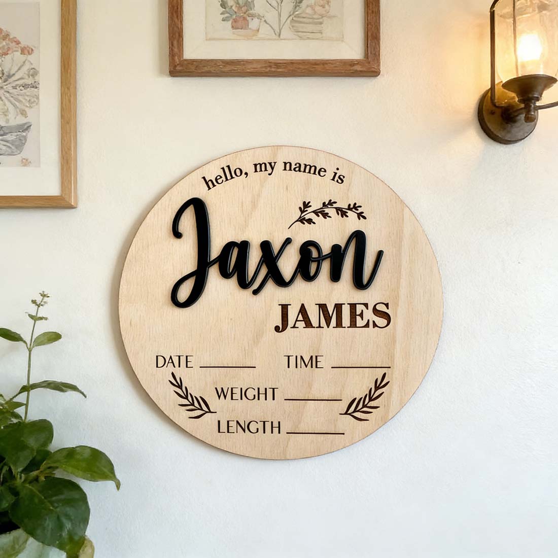 1Pc Custom Baby Announcement S - đánh giá và giá Home Decor Names