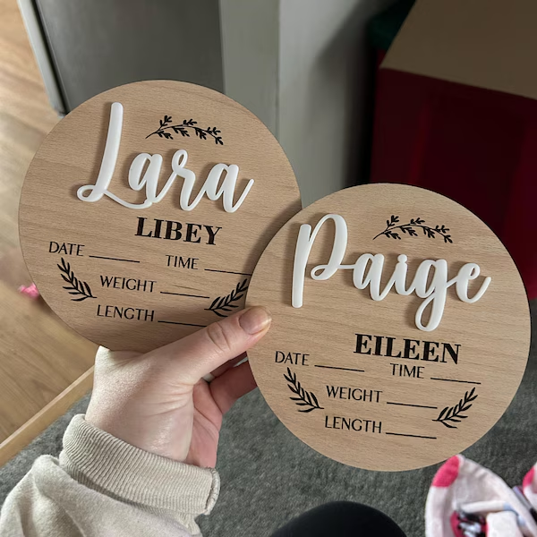 1Pc Custom Baby Announcement S - đánh giá và giá Home Decor Names