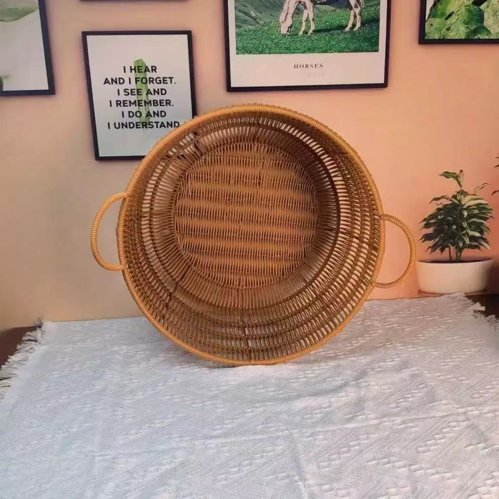 Handmade Rattan-Look Woven Sto - đánh giá và giá Rattan Plant Basket