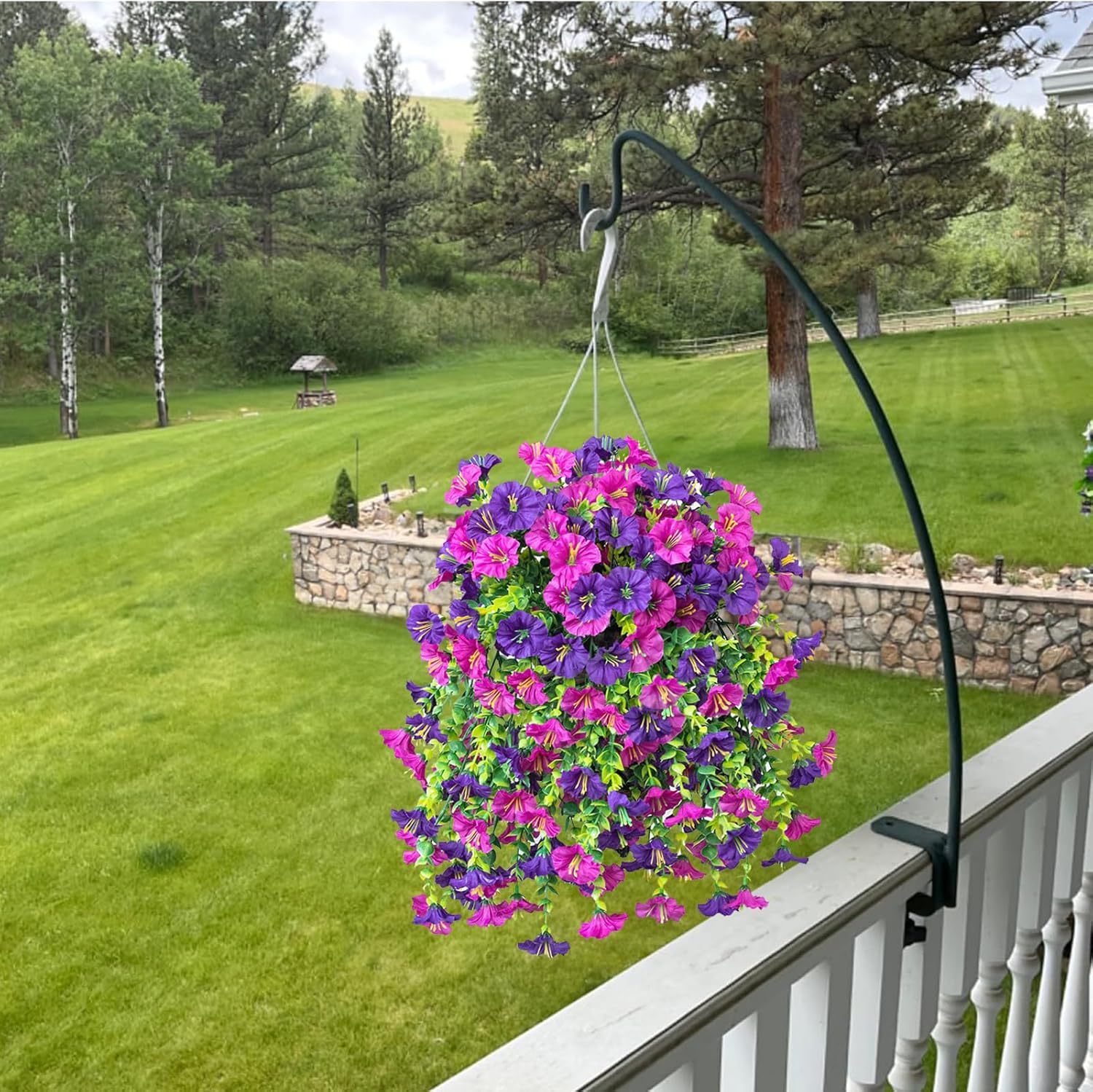 1pcs Artificial Morning Glory, - đánh giá và giá Rattan Plant Basket