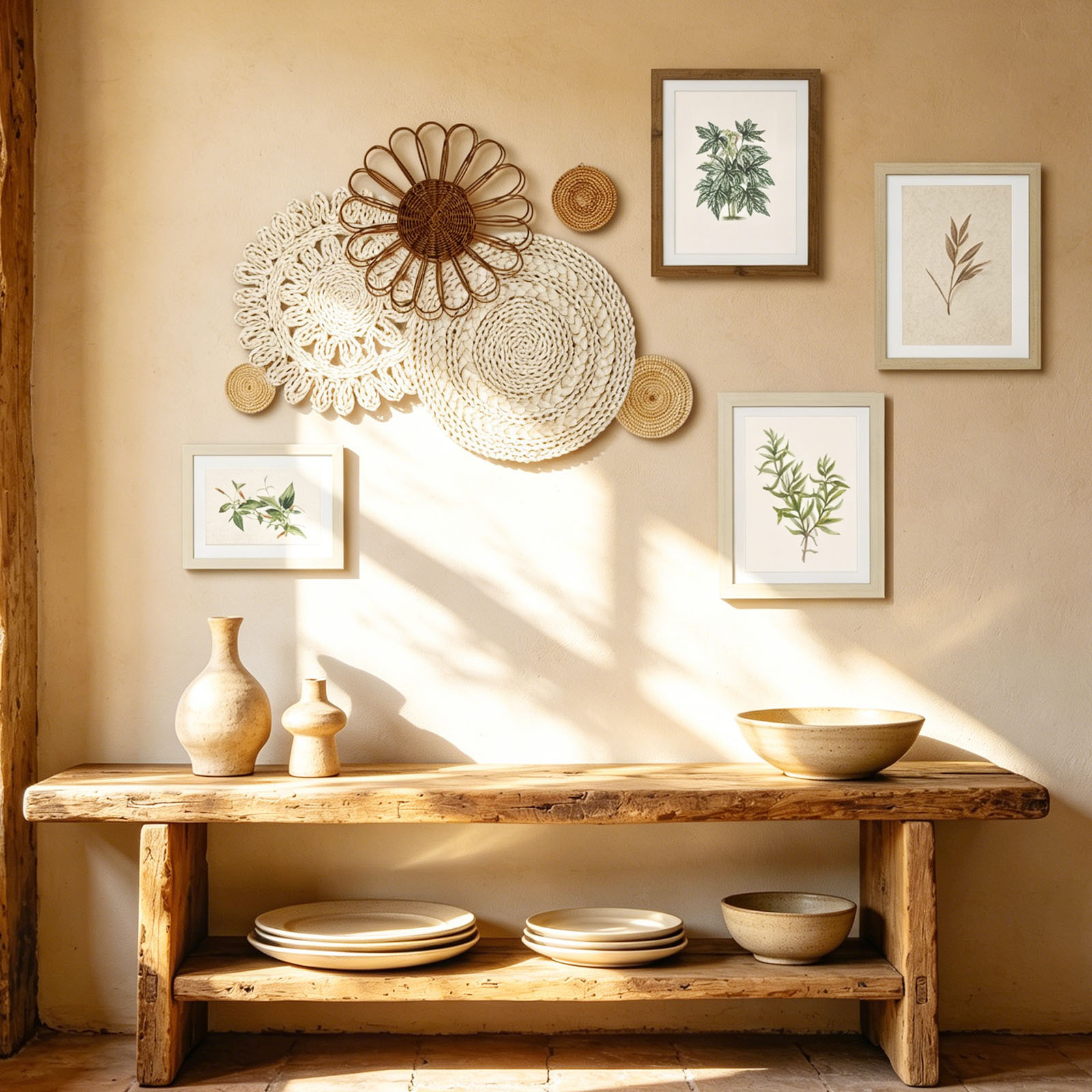 Boho Wall Basket Seagrass Ratt - đánh giá và giá Woven Wall Basket
