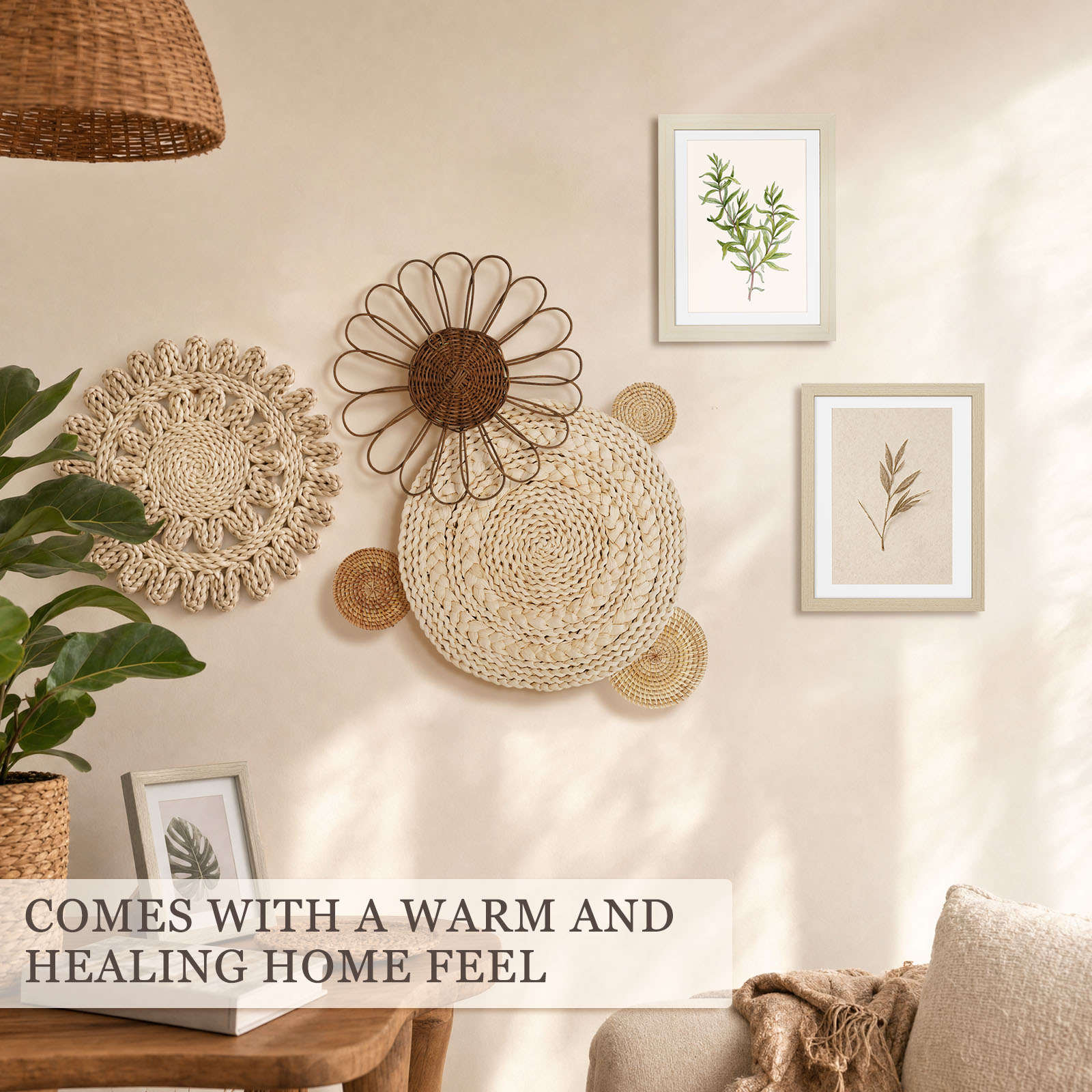 Boho Wall Basket Seagrass Ratt - đánh giá và giá Woven Wall Basket