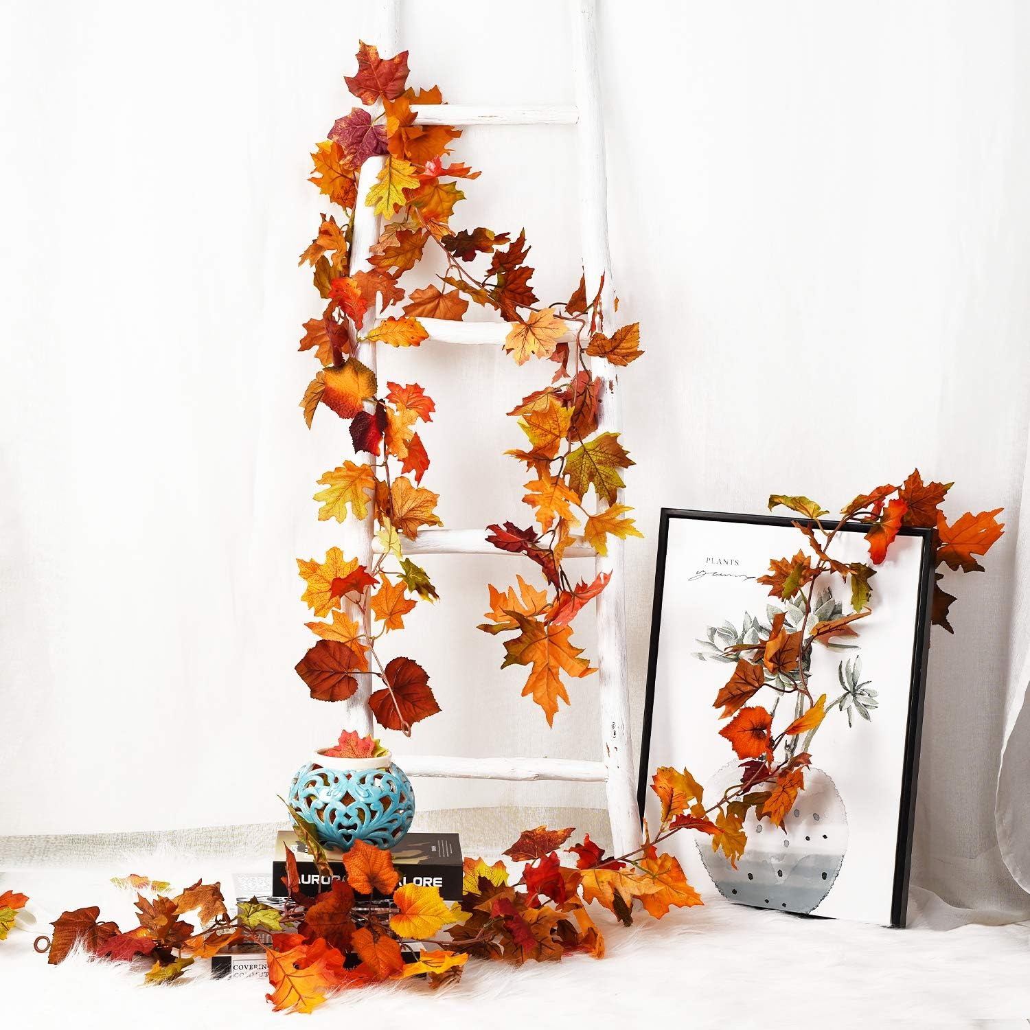 2M Artificial Fall Maple Leaf  - đánh giá và giá Rattan Plant Basket