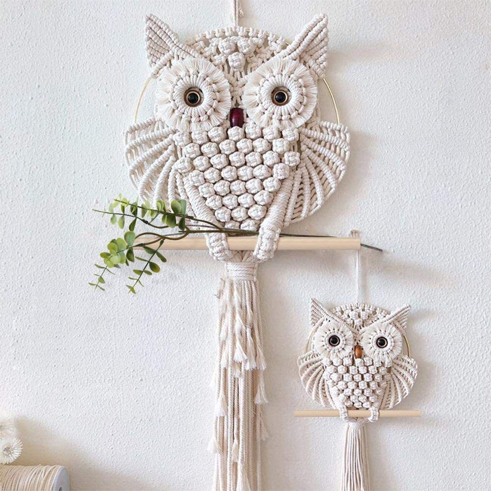 Owl Pendant Lace Wall Hanging  - đánh giá và giá Woven Wall Basket