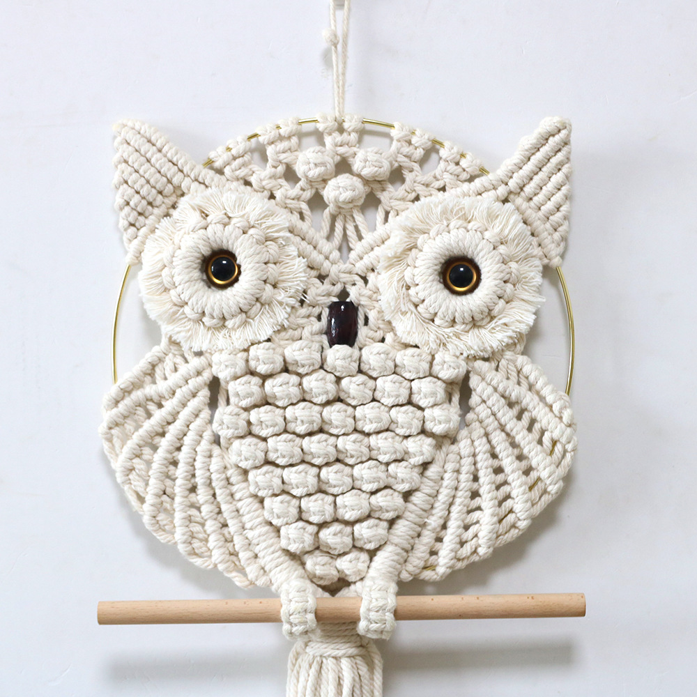 Owl Pendant Lace Wall Hanging  - đánh giá và giá Woven Wall Basket