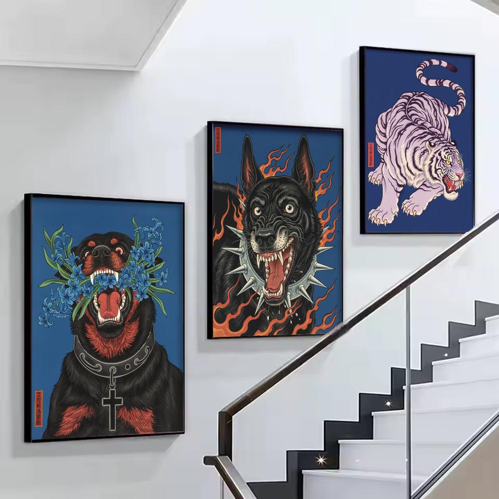 Japandi Dog HD Wall Art Poster - đánh giá và giá Home Decor Japandi Style