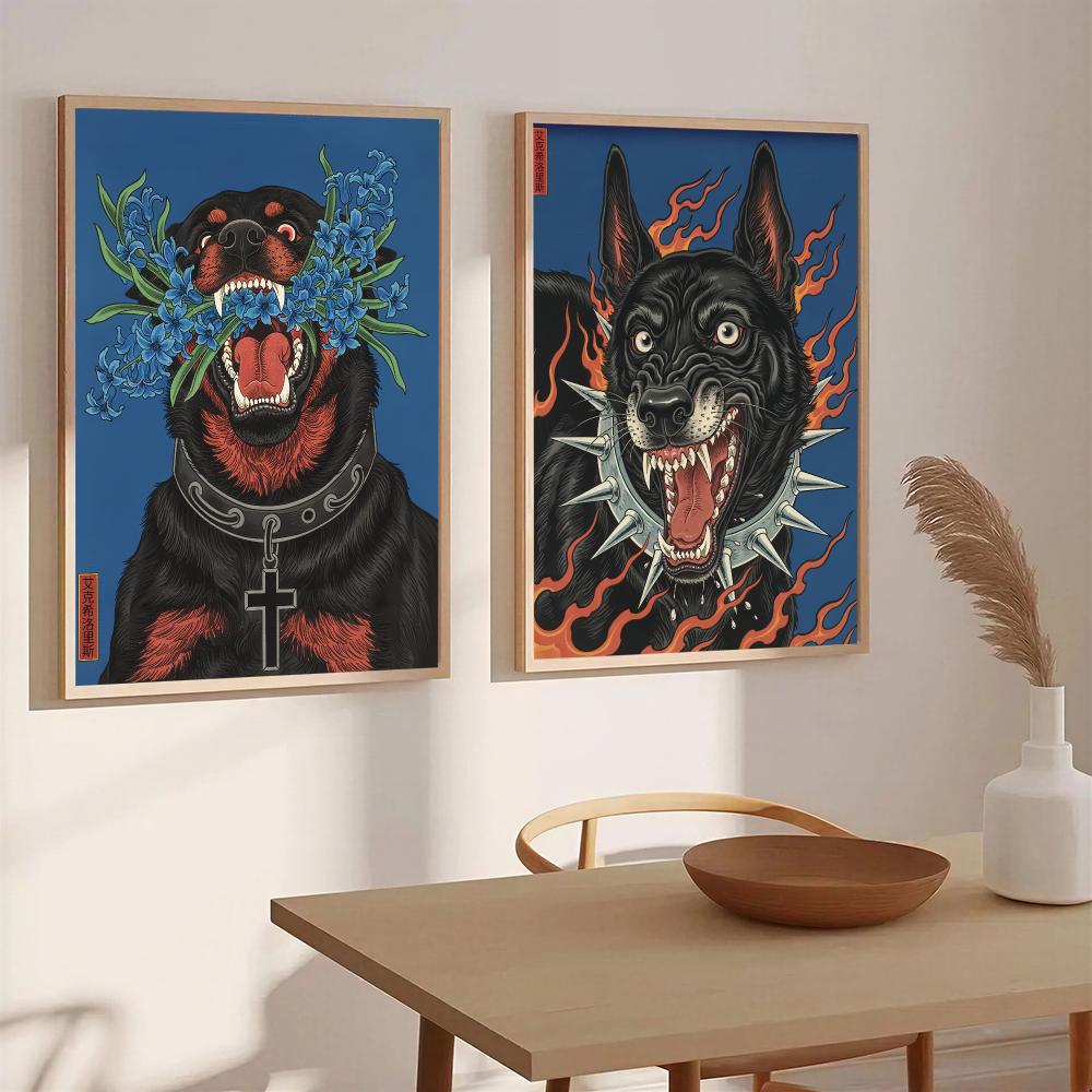 Japandi Dog HD Wall Art Poster - đánh giá và giá Home Decor Japandi Style