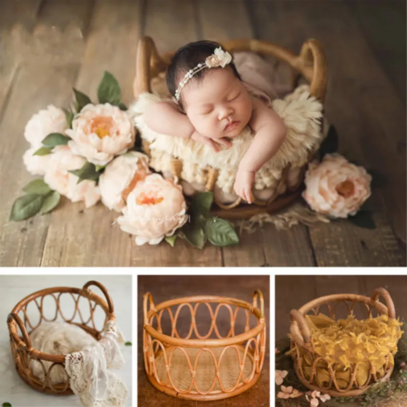 Baby Rattan Basket Newborn Pho - đánh giá và giá Home Decor Rattan