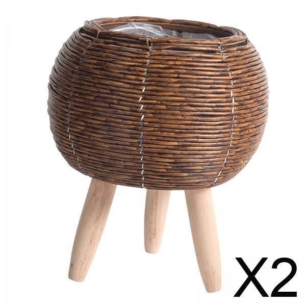 Woven Basket with Stand Indoor - đánh giá và giá Home Decor Rattan