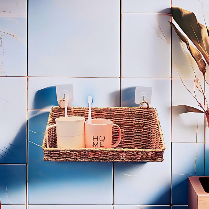 Woven Rattan Hanging Storage B - đánh giá và giá Woven Wall Basket