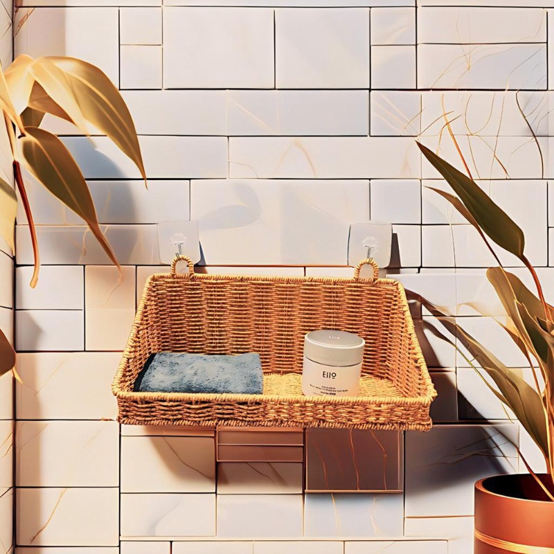 Woven Rattan Hanging Storage B - đánh giá và giá Woven Wall Basket