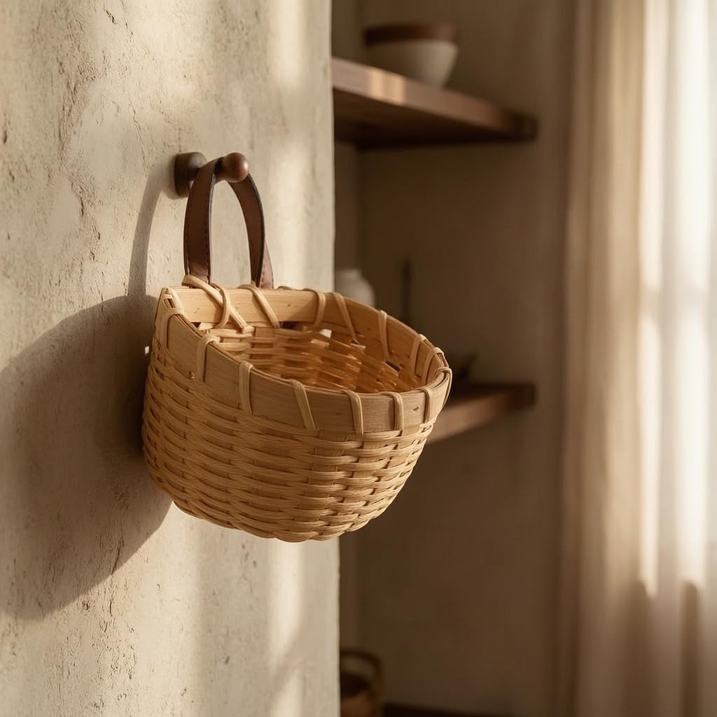 Wall-Mounted Woven Storage Bas - đánh giá và giá Woven Wall Basket