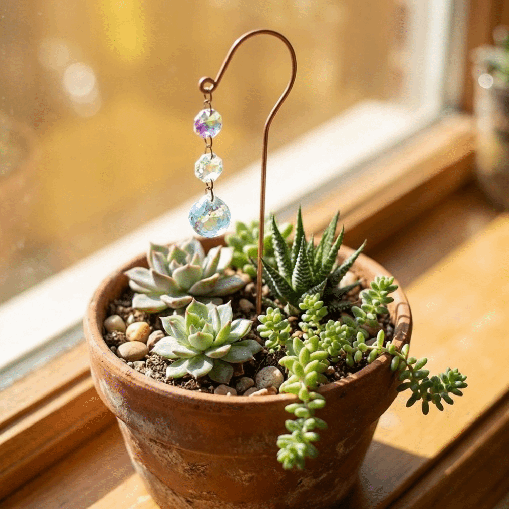 Reflective Crystal Garden Stak - đánh giá và giá Crystal Sun Catcher