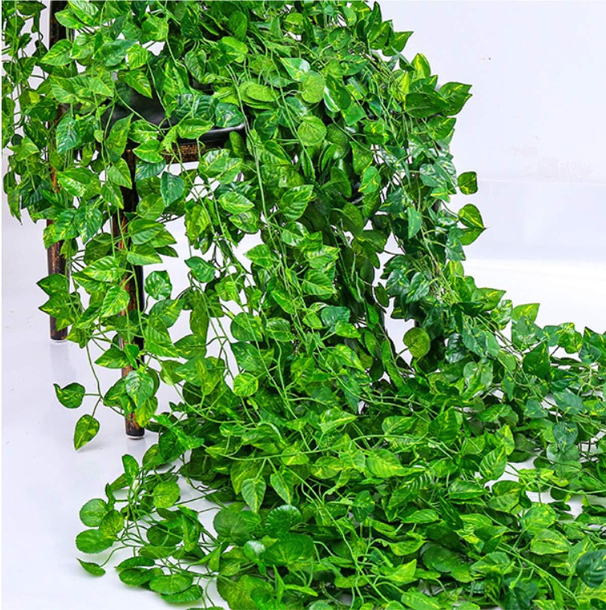 100/2M Artificial Green Ivy Vi - đánh giá và giá Rattan Plant Basket