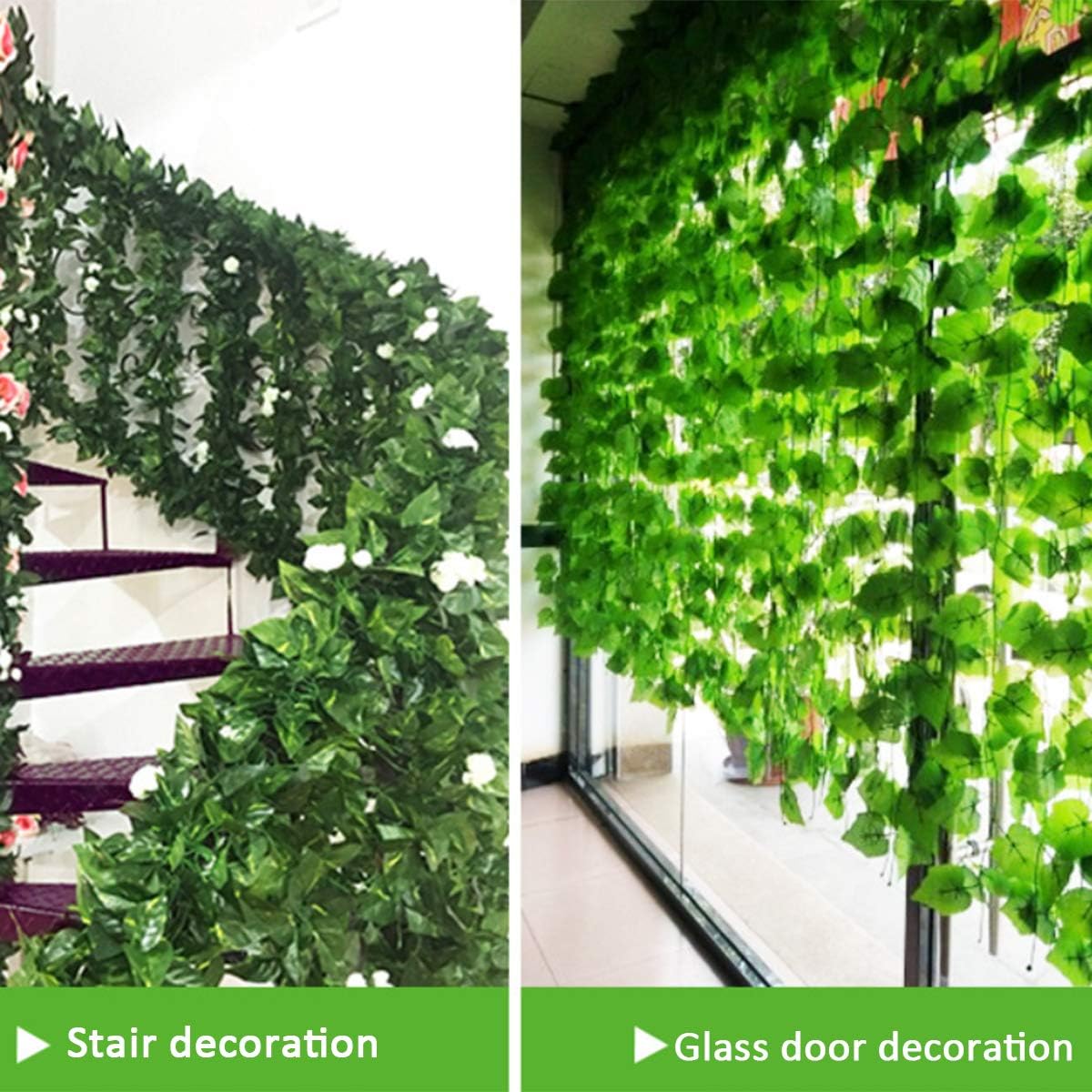100/2M Artificial Green Ivy Vi - đánh giá và giá Rattan Plant Basket