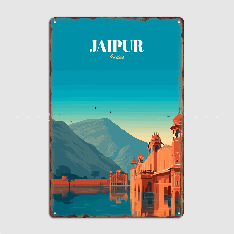 Jaipur, India Travel Poster Me - đánh giá và giá Home Decor Jaipur