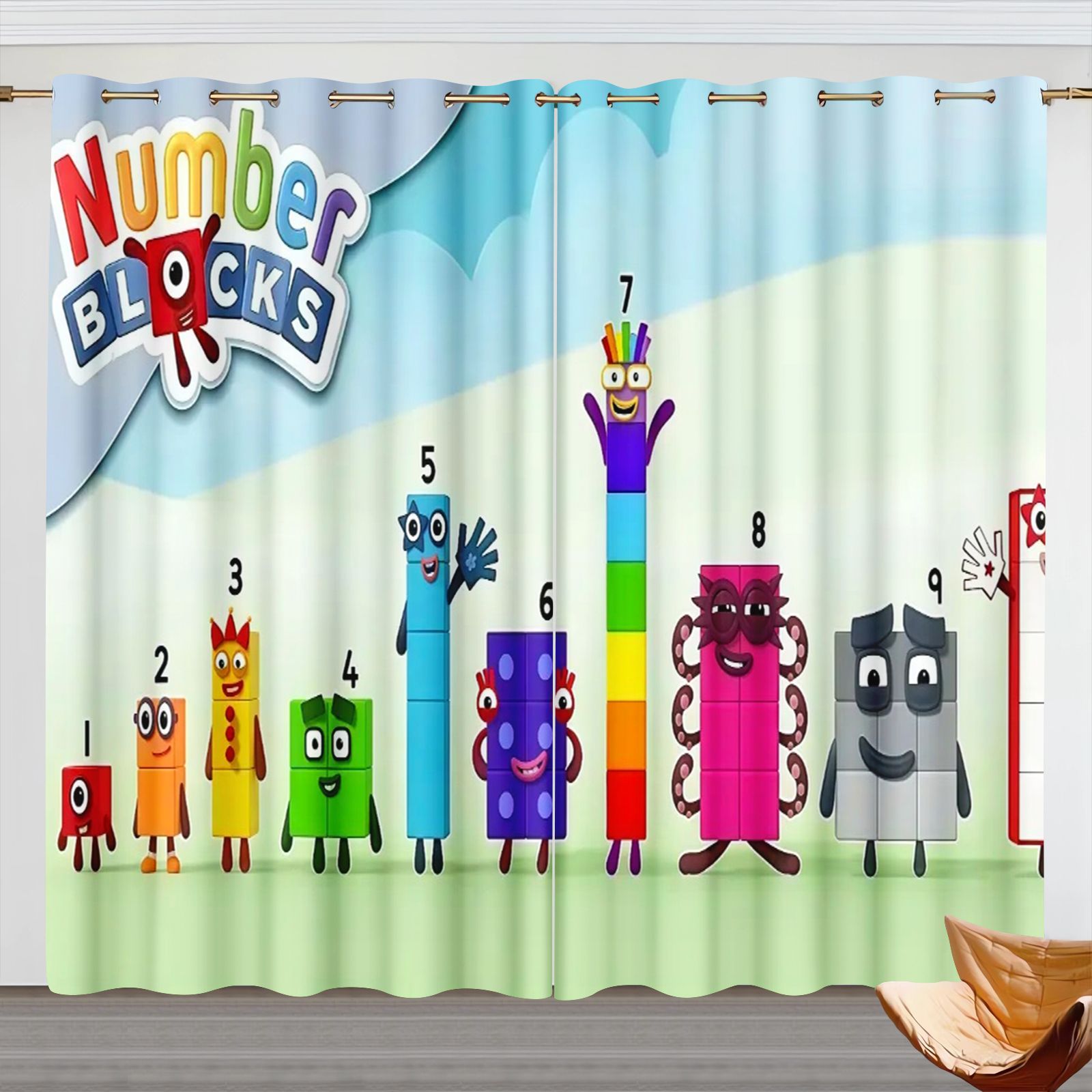 Numberblocks Cartoon Curtains, - đánh giá và giá Blackout Curtains