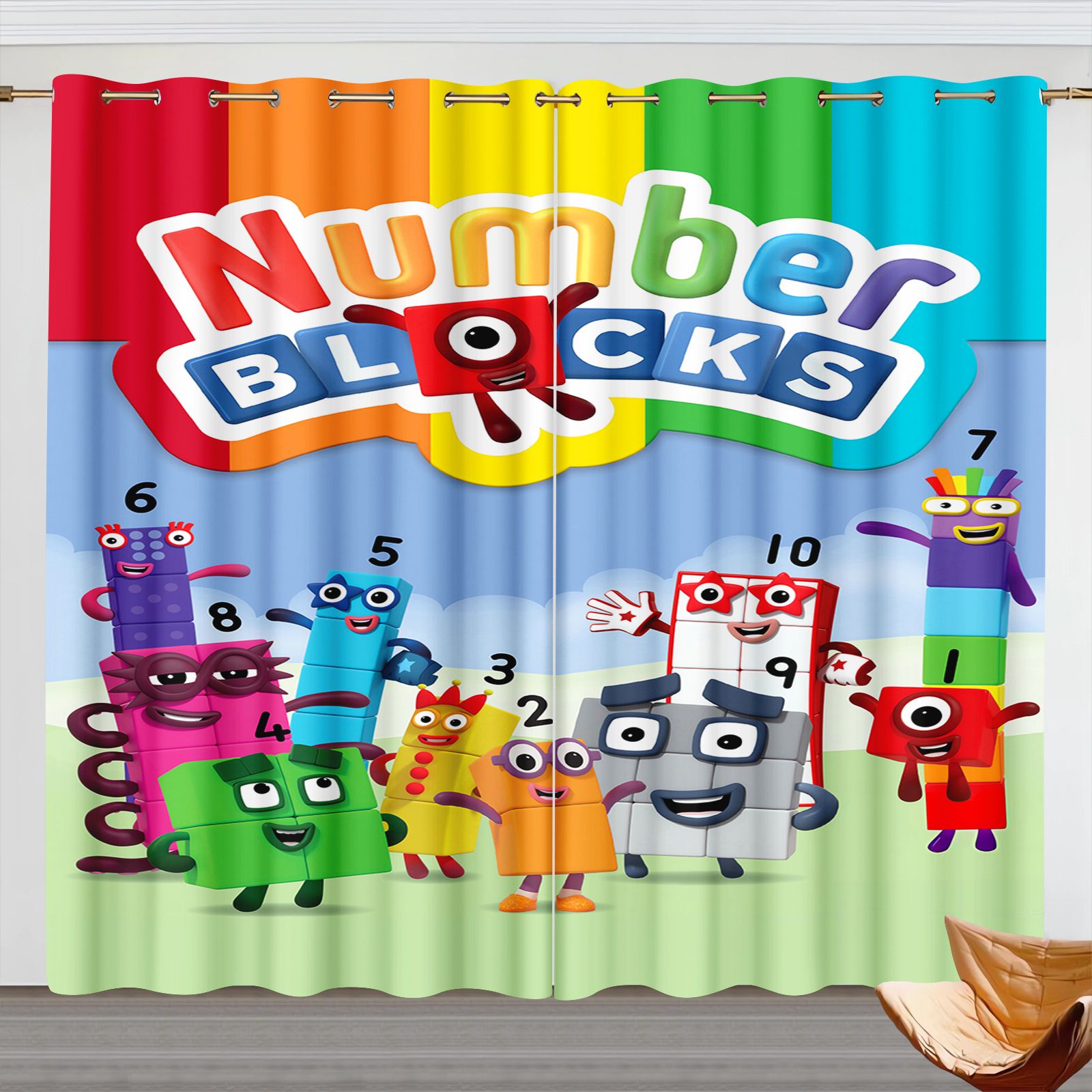 Numberblocks Cartoon Curtains, - đánh giá và giá Blackout Curtains