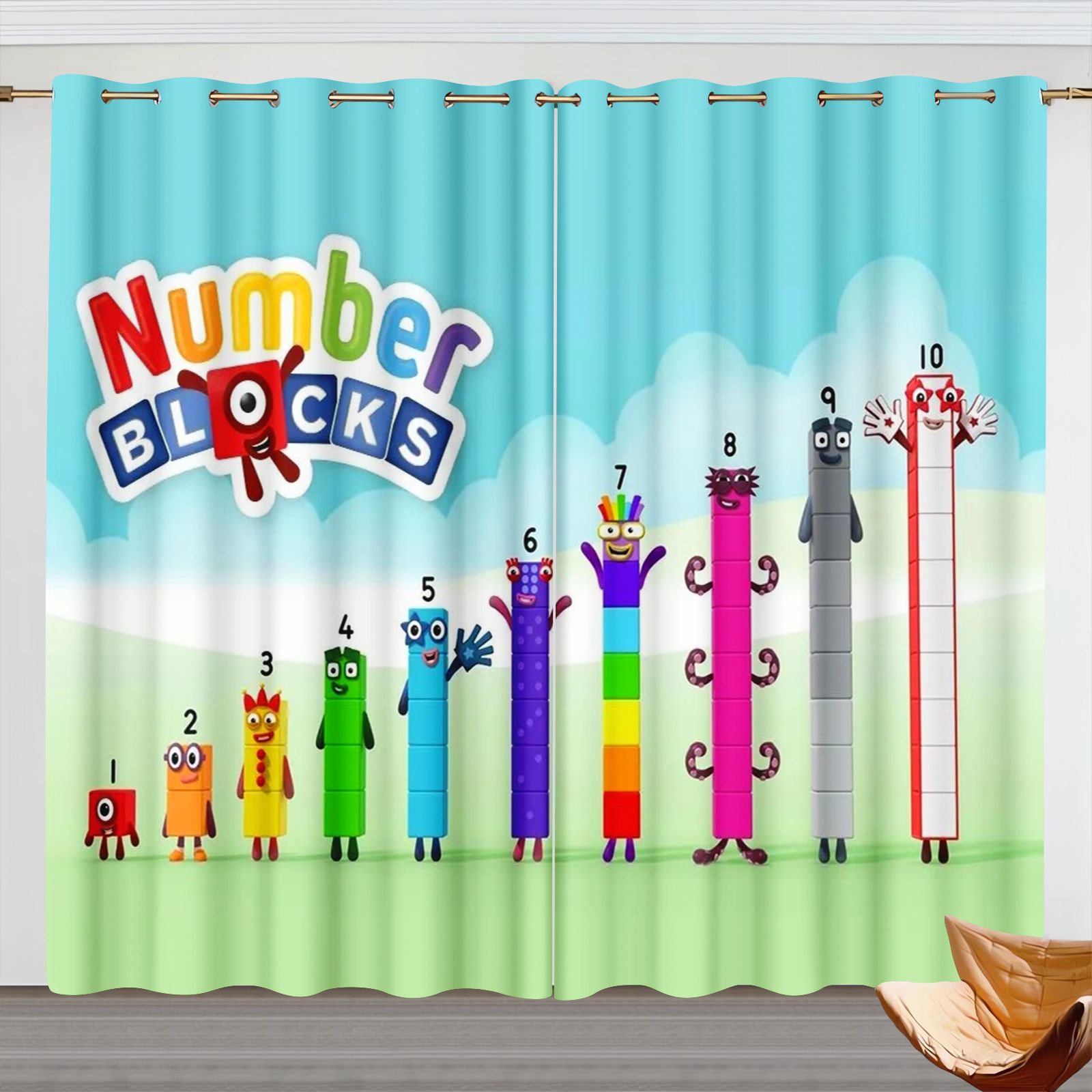 Numberblocks Cartoon Curtains, - đánh giá và giá Blackout Curtains