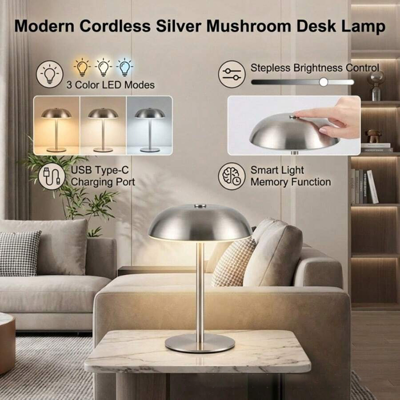 Cute Mushroom Table Lamp, Touc - đánh giá và giá Home Decor Lamp