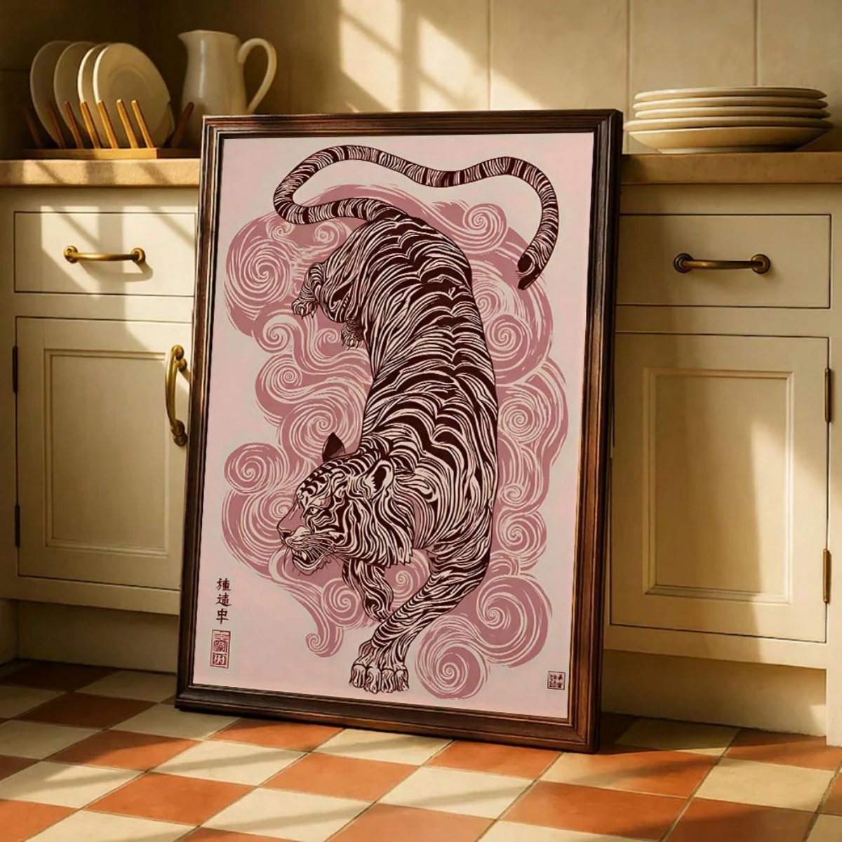 Japanese Tiger Canvas Print Po - đánh giá và giá Home Decor Japandi Style