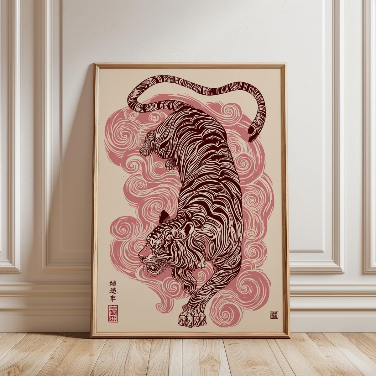 Japanese Tiger Canvas Print Po - đánh giá và giá Home Decor Japandi Style