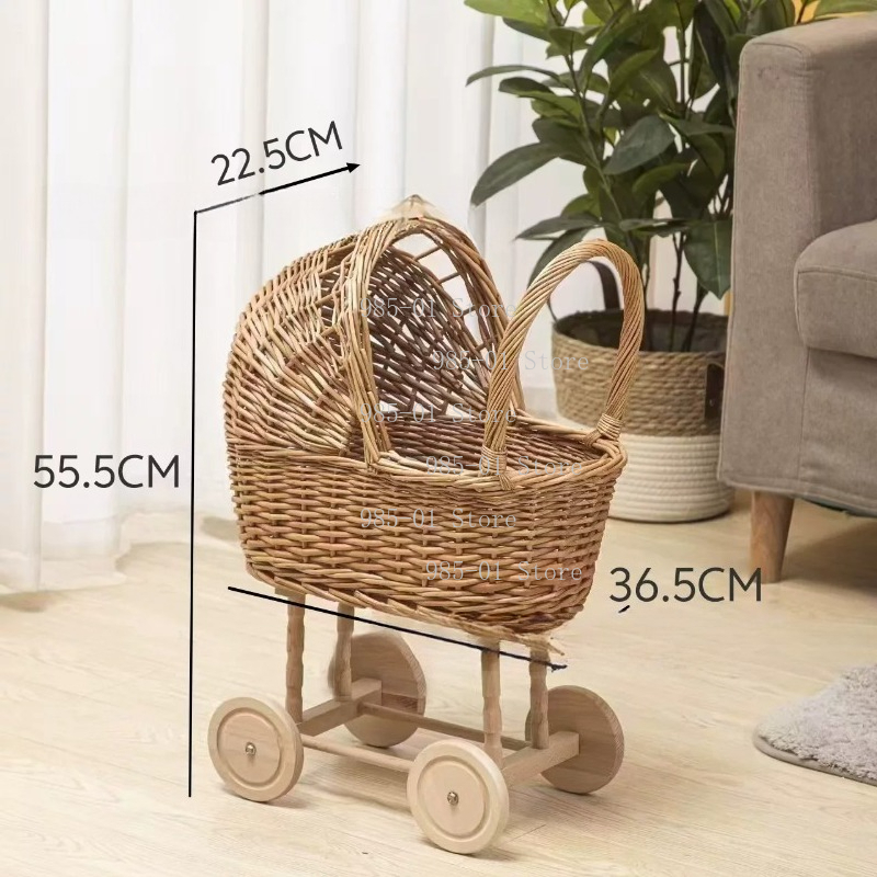 Handwoven Wicker Bassinet Stro - đánh giá và giá Rattan Plant Basket