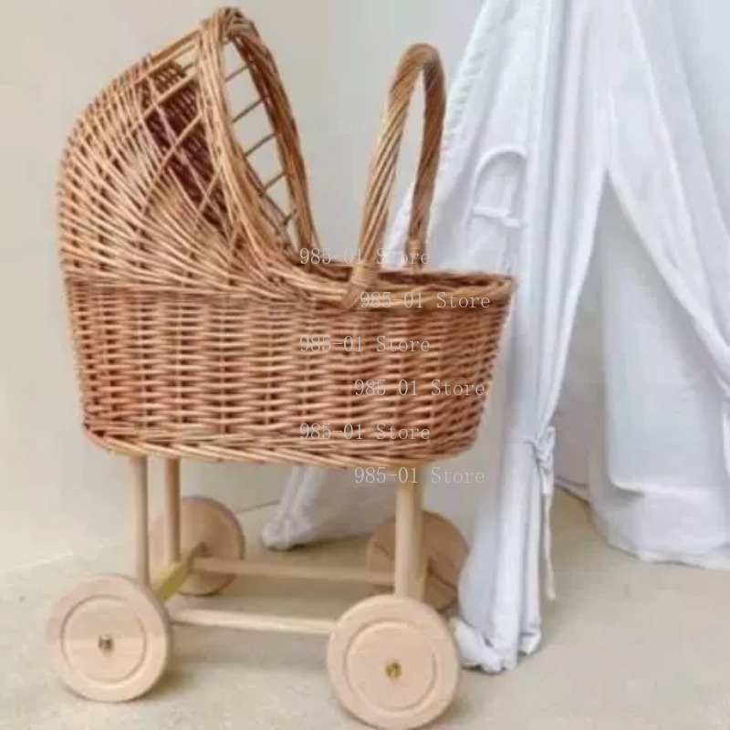 Handwoven Wicker Bassinet Stro - đánh giá và giá Rattan Plant Basket