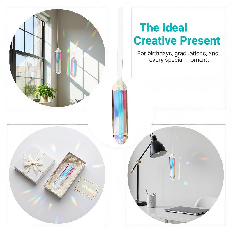 Artificial Colorful Crystal Ha - đánh giá và giá Crystal Sun Catcher