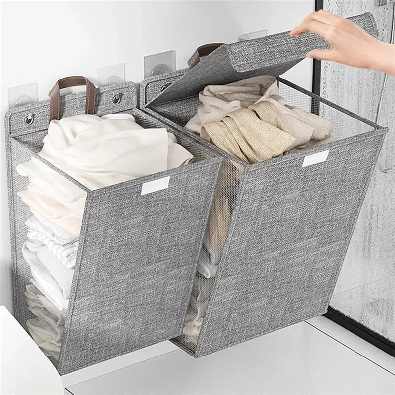 1 Pc Foldable Adhesive Laundry - đánh giá và giá Woven Wall Basket