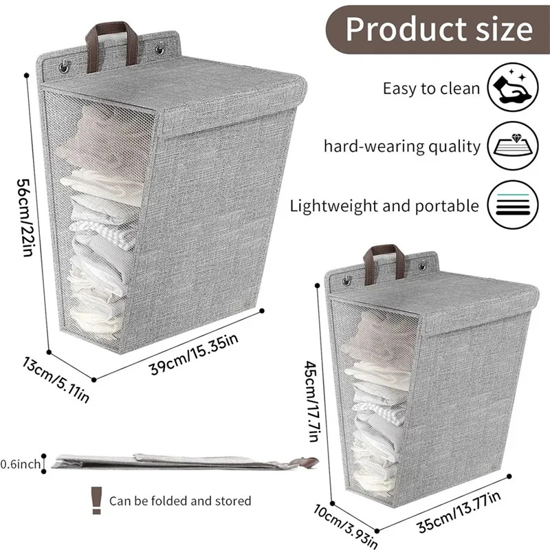1 Pc Foldable Adhesive Laundry - đánh giá và giá Woven Wall Basket