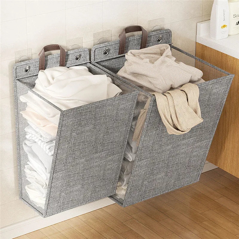 1 Pc Foldable Adhesive Laundry - đánh giá và giá Woven Wall Basket
