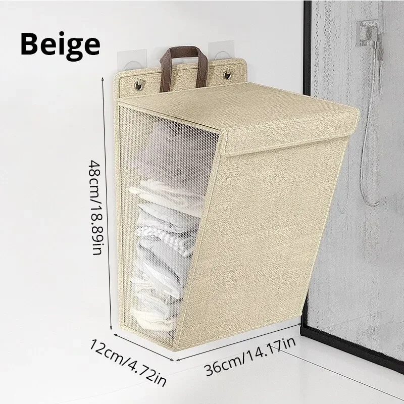 1pc Foldable Adhesive Laundry  - đánh giá và giá Woven Wall Basket