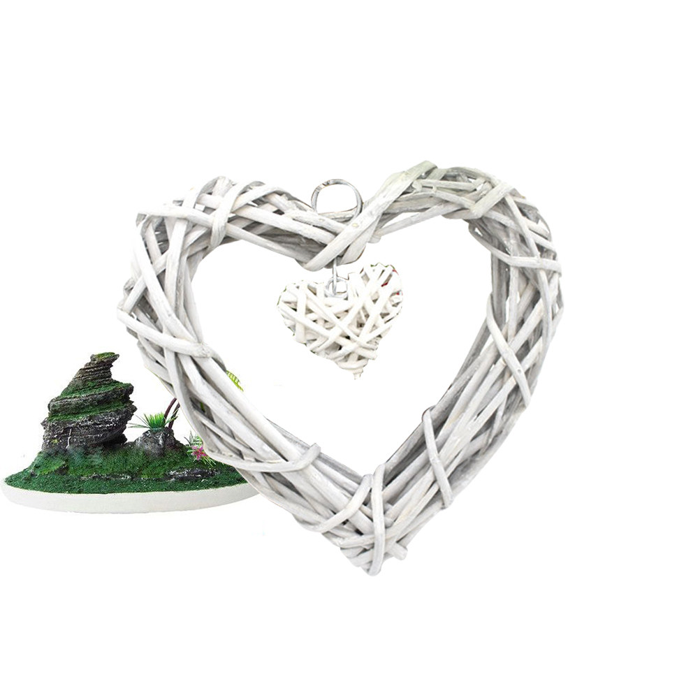 Rustic Love Heart Hanging Craf - đánh giá và giá Home Decor Rattan